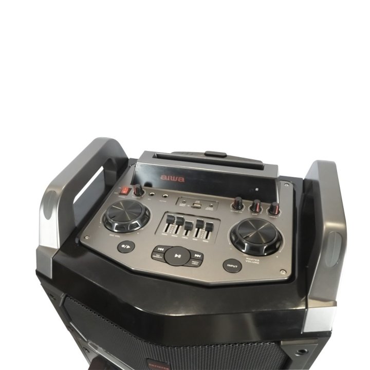 Altavoz Bluetooth Trolley Aiwa Kbtus-900 Bluetooth 4.2 Salida 100w Rms Bateria 7000mah Radio Fm 2 Microfonos Inalambricos Inc