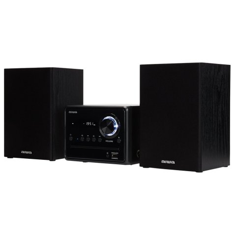 Micro Cadena De Musica Aiwa Msbtu-300 Bluetooth 4.2 Reproductor De Cd   Usb Radio Fm 2 Altavoces 10+10w Rms