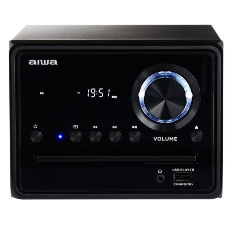 Micro Cadena De Musica Aiwa Msbtu-300 Bluetooth 4.2 Reproductor De Cd   Usb Radio Fm 2 Altavoces 10+10w Rms