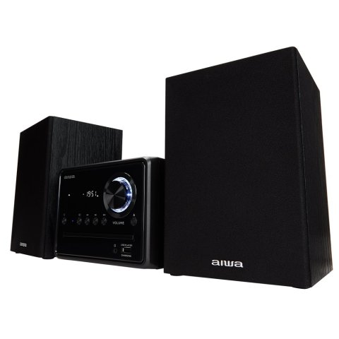 Micro Cadena De Musica Aiwa Msbtu-300 Bluetooth 4.2 Reproductor De Cd   Usb Radio Fm 2 Altavoces 10+10w Rms