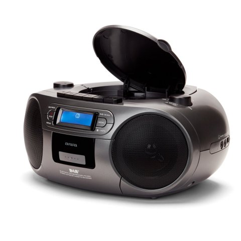 Radio Cd Bluetooth Portable Aiwa Boombox Bbtc-660dab Plata Radio 6w Rms Bt Radio Fm Mp3 Casetes Usb 