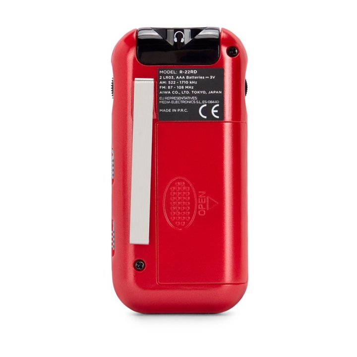 Radio Analogica Mini Aiwa R-22rd Am fm Hyperbass Color Rojo