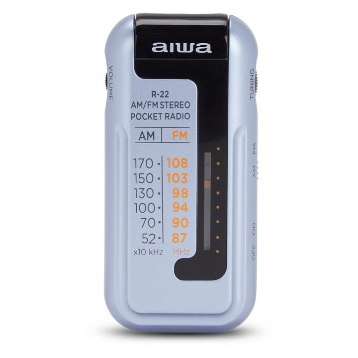 Radio Analogica Mini Aiwa R-22sl Am fm Hyperbass Color Silver