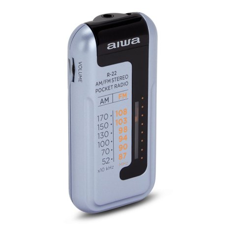 Radio Analogica Mini Aiwa R-22sl Am fm Hyperbass Color Silver