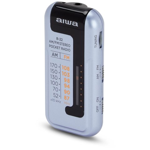 Radio Analogica Mini Aiwa R-22sl Am fm Hyperbass Color Silver