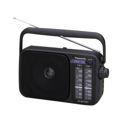 Radio Analogica Con Altavoz Panasonic Rf-2400deg-k Am fm Sintonizador Analogico Color Negro