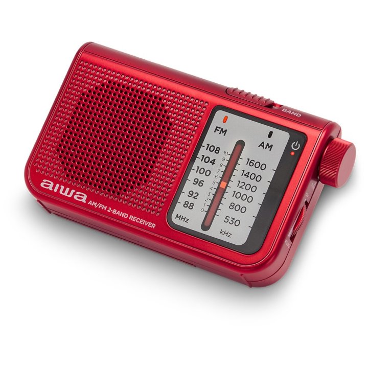 Radio Analogica Con Altavoz Aiwa Rs-55 Red Sintonizador Analogico Altavoz Integrado Y Jack 3.5mm