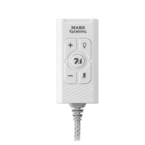 Tarjeta De Sonido Usb 7.1 Mars Gaming Msc2 White Sonido Profesional Conexion Jack 3.5mm Y Puerto Usb