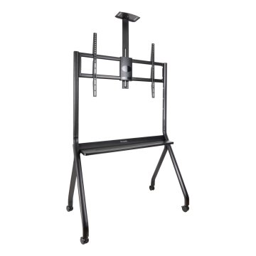 Soporte De Suelo Con Ruedas Tooq Fs20208m-b Para Pantalla 55-100" Max 120kg Doble Bandeja Ajustableen Altura Vesa Max. 900x60