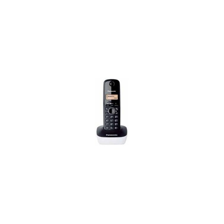 Telefono Inalambrico Dect Panasonic Kx-tg1611spw Color Blanco Y Negro Pantalla Lcd Identificacion De Llamadas 50 Registros 6 