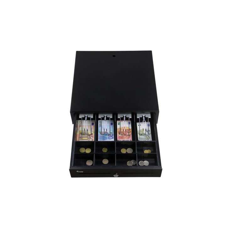 Tpv Cajon Portamonedas Equip Apertura Manual Y Automatica Conector Rj11 Color Negro
