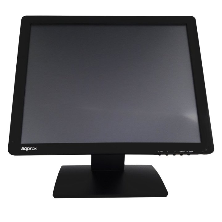 Monitor 17" Tactil Tpv Approx Appmt17w5 Vga, Usb, Negro 5ms 300cd m2 Inclinable Base Antivibración, Tactil De 5 Hilos