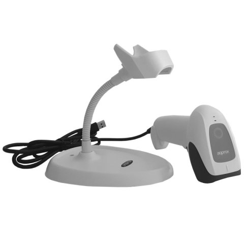 Scanner Codigos De Barras Approx Appls11aswh 1d Usb Disparo Manual O Automatico Laser Visible Indicador Led Y Beeper Con Sopo