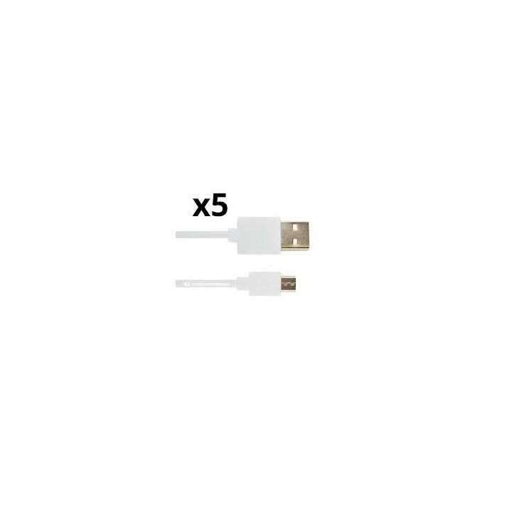 Cable Usb-a A Microusb 1m Nortess Kit 5 Unidades Smartphone/ Tablet Color Blanco