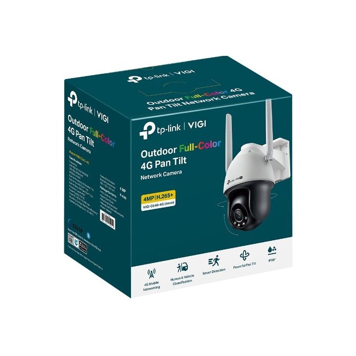 Camara Exterior Ip Wifi Tp-link Vigi C540-4g(4mm) Sim 4g Ip66 4mp H265+ Vision Nocturna Color 360º Deteccion Inteligente