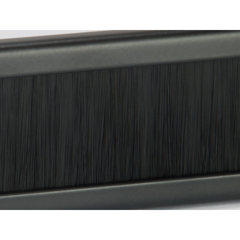 Panel Pasacables Con Cepillo Equip 1u Con Barra De Soporte Rack19" Color Negro
