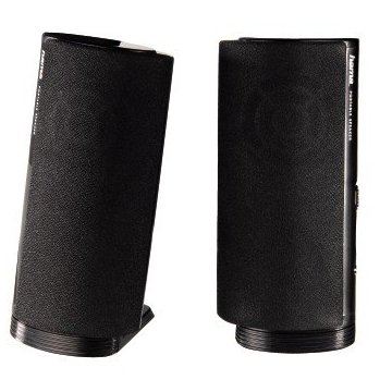 Altavoces 2.0 Hama  Jack 3.5mm Alimentado Por Usb Entrada Para Auriculares Control De Volumencolor Negro
