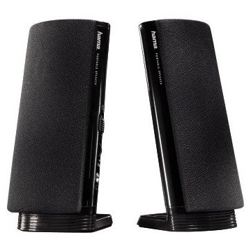 Altavoces 2.0 Hama  Jack 3.5mm Alimentado Por Usb Entrada Para Auriculares Control De Volumencolor Negro 2
