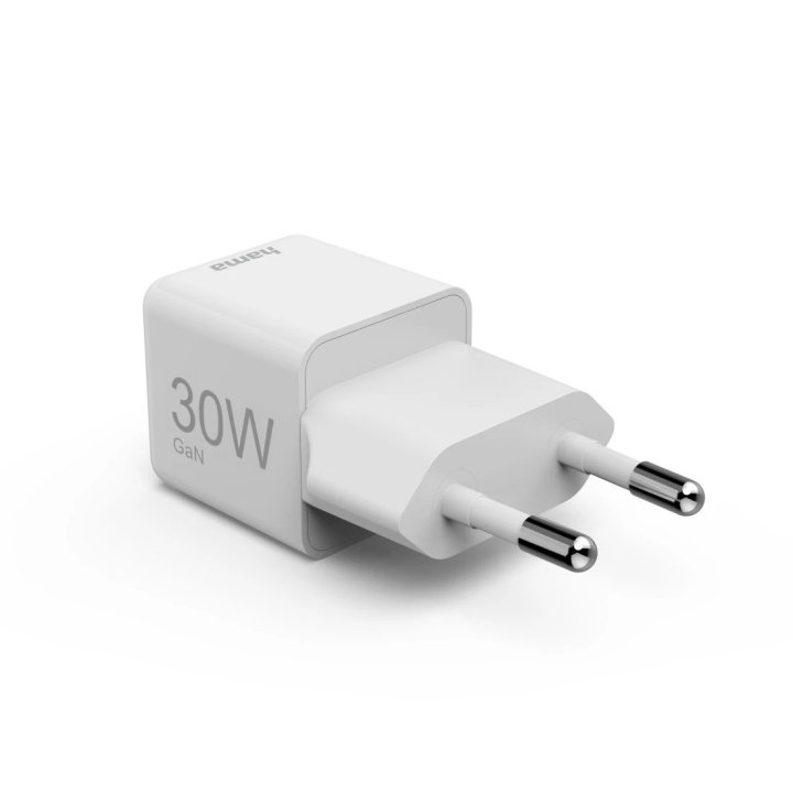 Cargador De Pared Hama Super Mini 1xusb-c Gan 30w Quick Charge Power Delivery Color Blanco