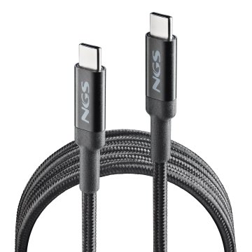 Cable De Carga Rapida Ngs Knot65w-3 Usb-c A Usb-c De 3m De Longitud