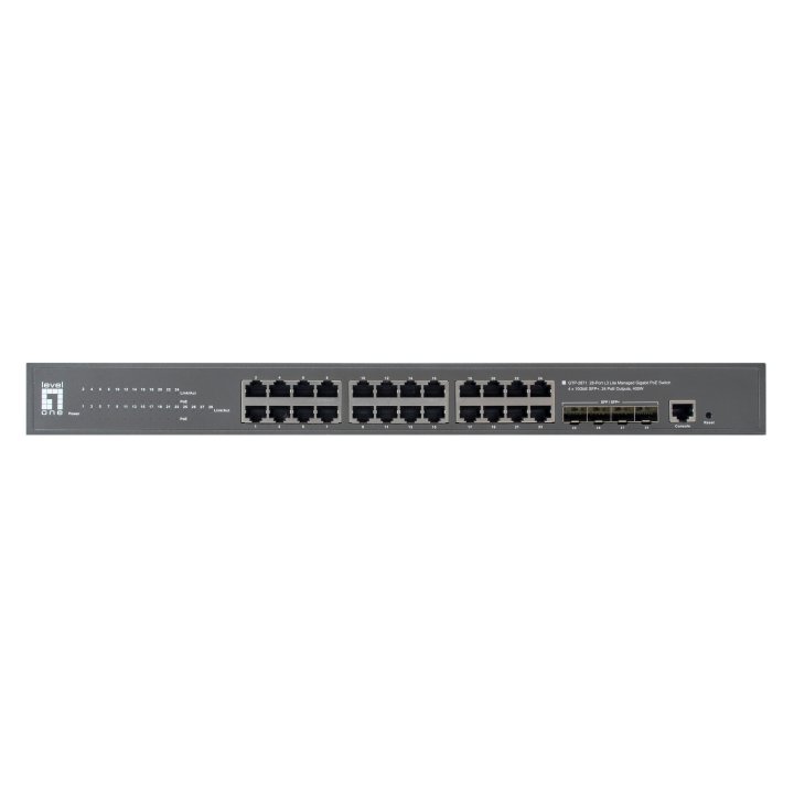 Switch Gestionable Levelone L3 Gtp-2871 24p Giga Poe (400w) + 4p Sfp+ 10g