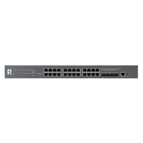 Switch Gestionable Levelone L3 Gtp-2871 24p Giga Poe (400w) + 4p Sfp+ 10g