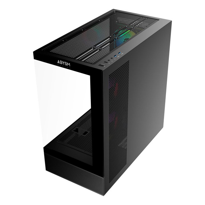 Caja Atx Semitorre Abysm Danube Sava H400 Prime Black 2x3.5" 1x2.5" 2xusb3.0 1xusb-c Gpu Max 410mm Negro Lateral Y Frontal Vi