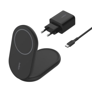 Cargador Inalambrico Belkin Wib007vfbk Boost Charge 15w Inalambrico Y Magnetico Plegable Color Negro 2