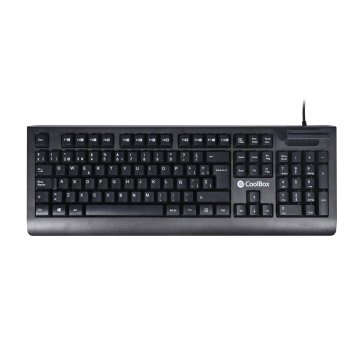 Teclado Usb Con Lector Dnie Coolbox Dnie 4.0 Y Smartcard Integrado Color Negro