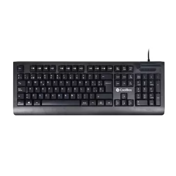 Teclado Usb Con Lector Dnie Coolbox Dnie 4.0 Y Smartcard Integrado Color Negro