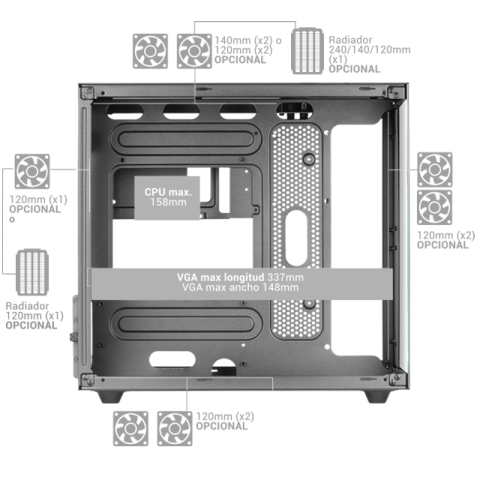 Caja Microatx Cube Gaming Mars Gaming Mcnovam...