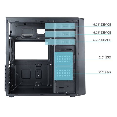 Caja Atx Tqc-5701u3c-b Color Negro...