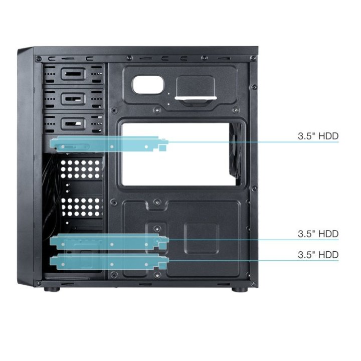 Caja Atx Tqc-5701u3c-b Color Negro...