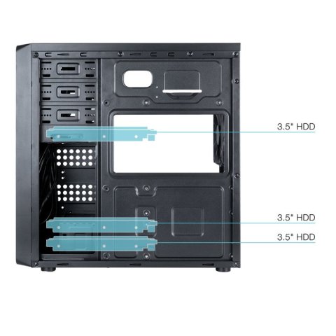 Caja Atx Tqc-5701u3c-b Color Negro...