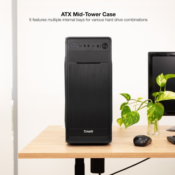 Caja Atx Tqc-5701u3c-b Color Negro...
