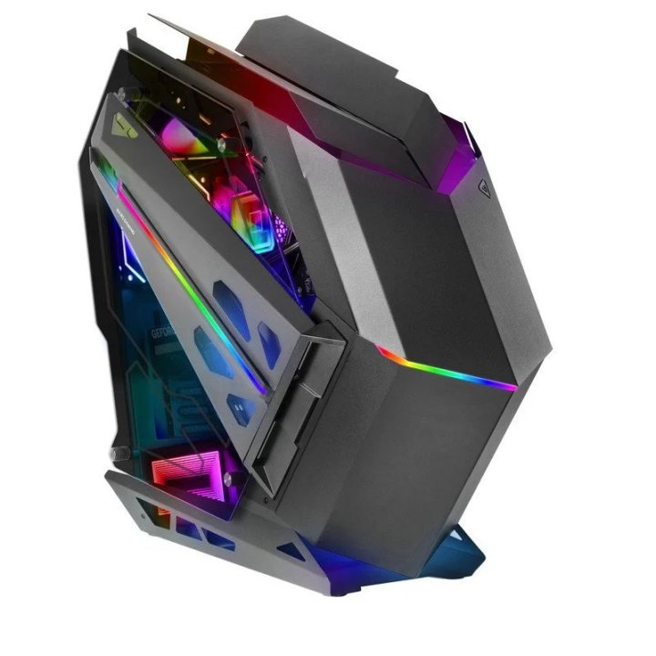 Caja Atx Mars Gaming Titan Black Diseño Extremo Capacidad Xxl Iluminacion Argb Con Hub