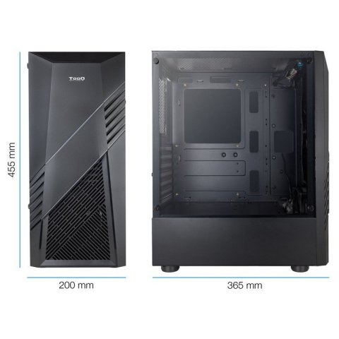 Caja Atx Tooq Tqgcc102-b "biohazard" Negra...