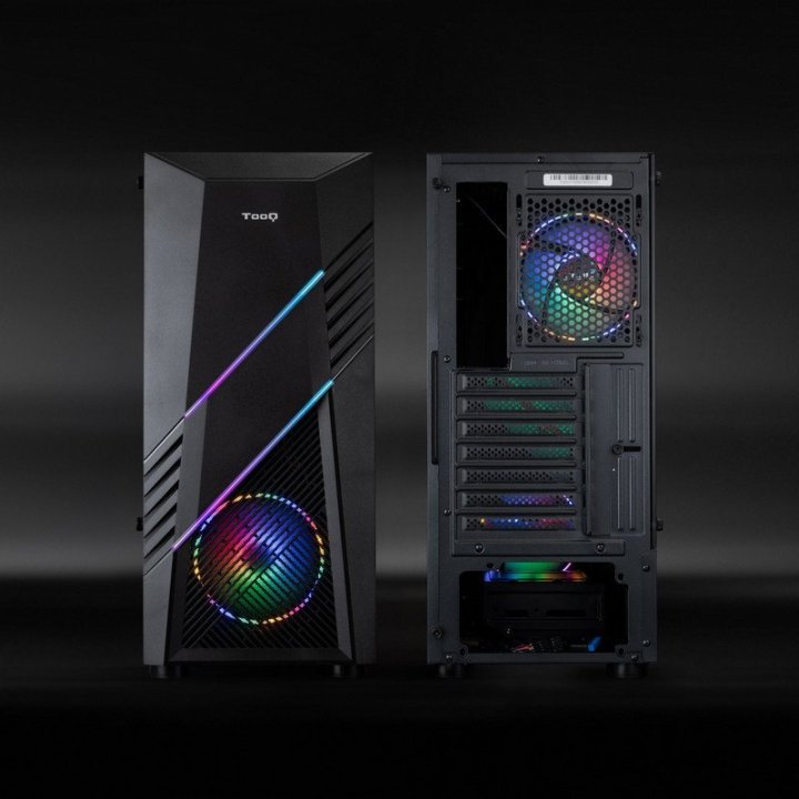 Caja Atx Tooq Tqgcc102-b "biohazard" Negra...