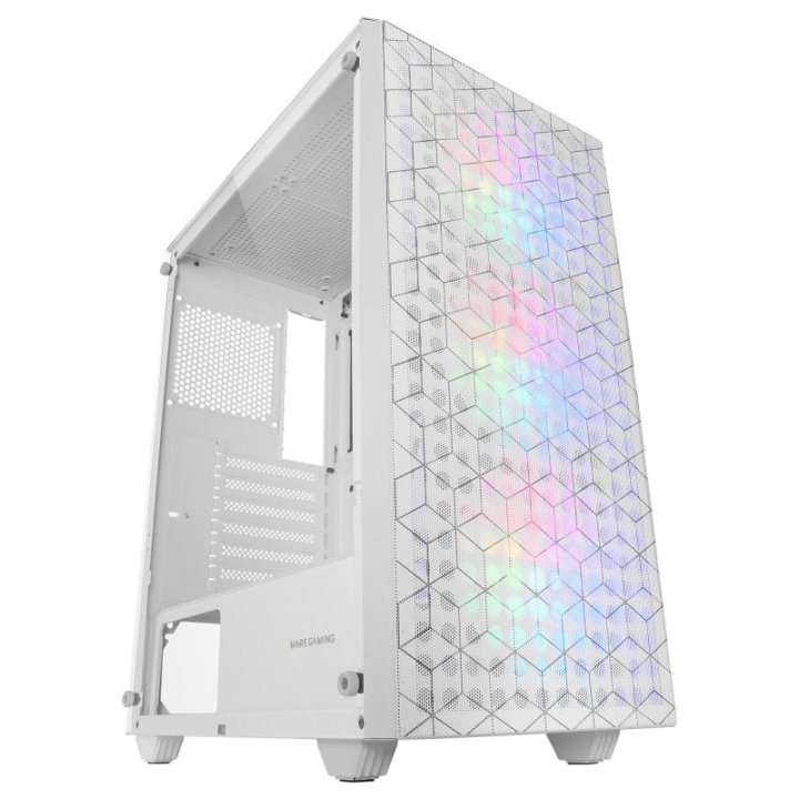 Caja Atx Mars Gaming Mcmagw Blancafrontal Doble...