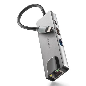 Adaptador Usb-c 4 En 1  Hdmi, Usb-c, Rj45 Y Usb 3,0