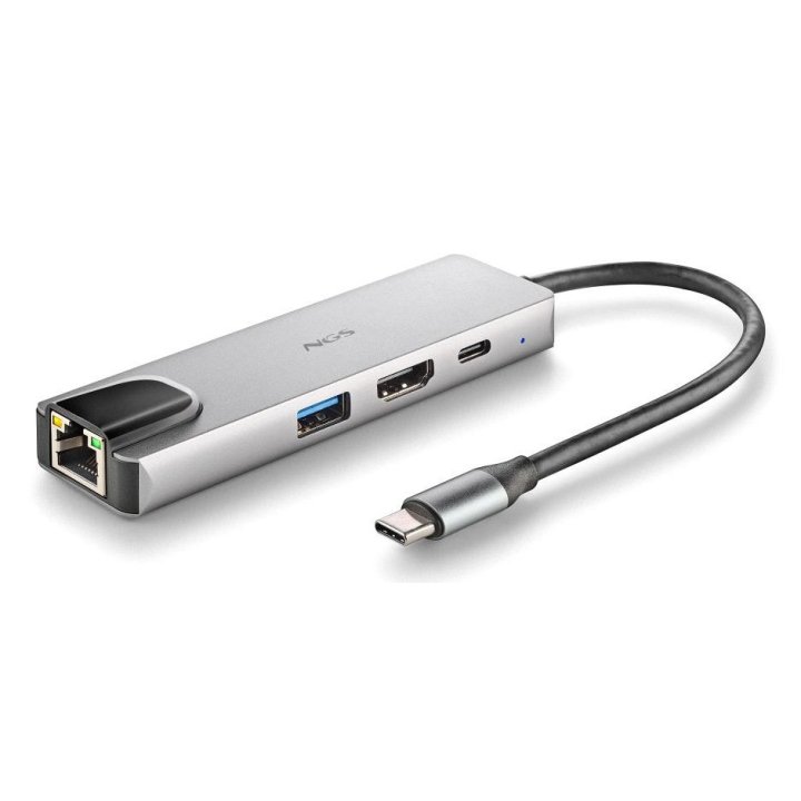 Adaptador Usb-c 4 En 1  Hdmi, Usb-c, Rj45 Y Usb 3,0