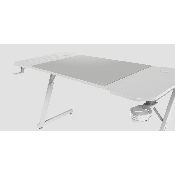 Mesa Mars Gaming Mgd X140 Chasis De Acero Tablero Blanco 140x60 Diseño Fibra Carbono Alf. Xxl