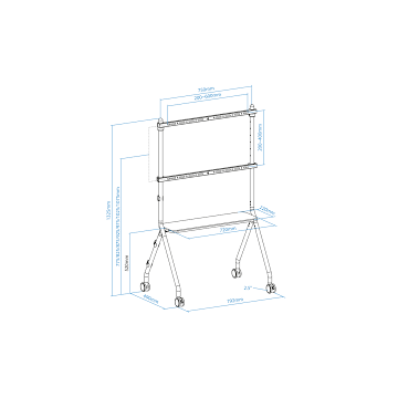 Soporte De Suelo Con Ruedas Tooq Fs20207m-w Para Pantalla... 2