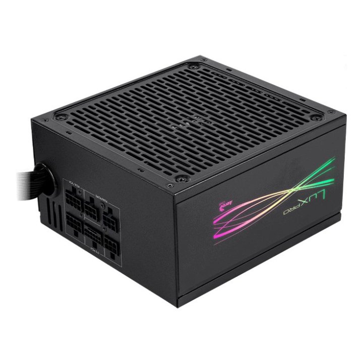 Fuente De Alimentacion Atx Modular Aerocool Lux Pro 550w Certificado 80+ Bronze Apfc Vent. 14cm Rgb