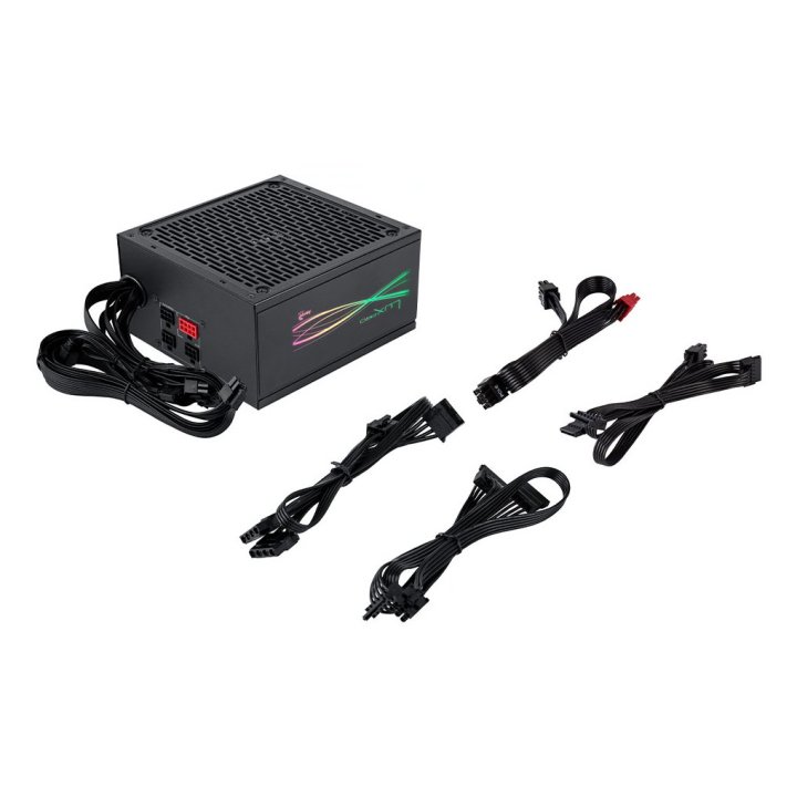 Fuente De Alimentacion Atx Modular Aerocool Lux Pro 750w Certificado 80+ Bronze Apfc Vent. 14cm Rgb