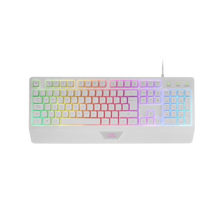 Pack Teclado Mouse Y Alfombrilla Mars Gaming Mcp124wpt Portugues Rgb H-mech, Mouse Huano Rgb 3200dpialfombrilla  360*260mm Wh