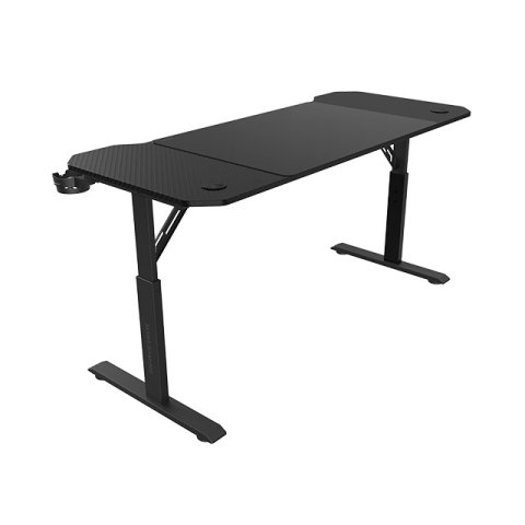 Mesa Mars Gaming Mgd Ergo 140 Regulable En Altura Tablero Negro 140x60 Chasis De Acero Alf. Xxl 