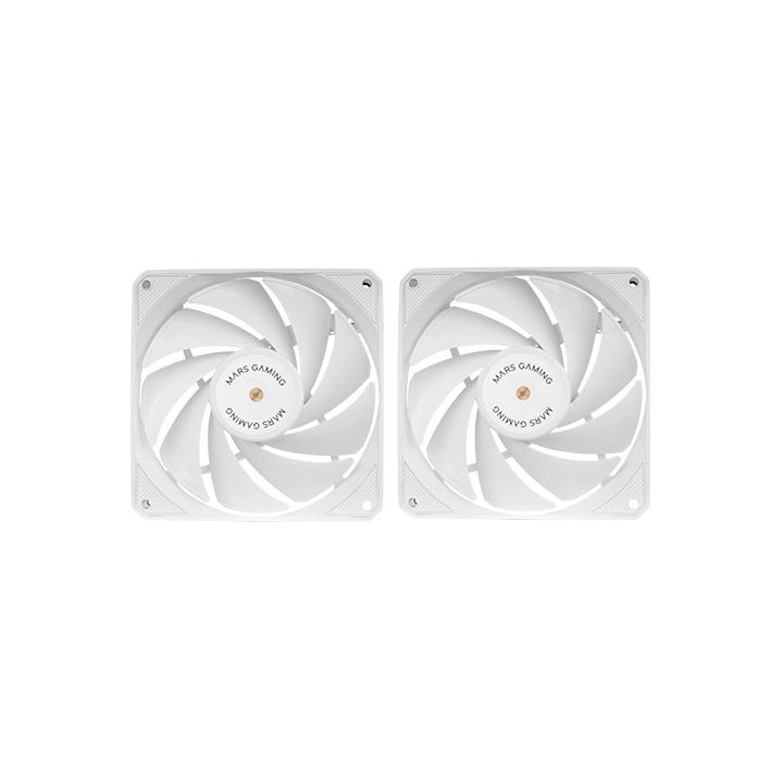 Ventilador Interno Mars Gaming Mfnclx2w Kit De Dos Fbd De Cobre 120mm Conexion Pwm Color Blanco