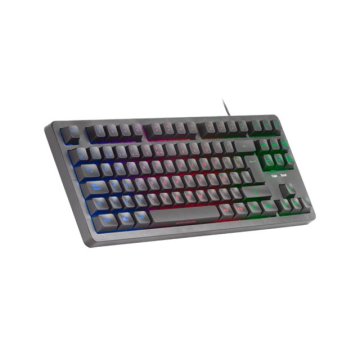Teclado H-mech Gaming Mars Gaming Mk023 Frances Color Negro Tamaño Compacto Tkl Iluminacion Rgb