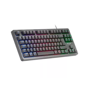 Teclado H-mech Gaming Mars Gaming Mk023 Frances Color Negro Tamaño Compacto Tkl Iluminacion Rgb